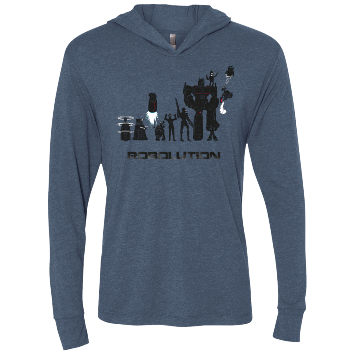 Robolution Triblend Long Sleeve Hoodie Tee