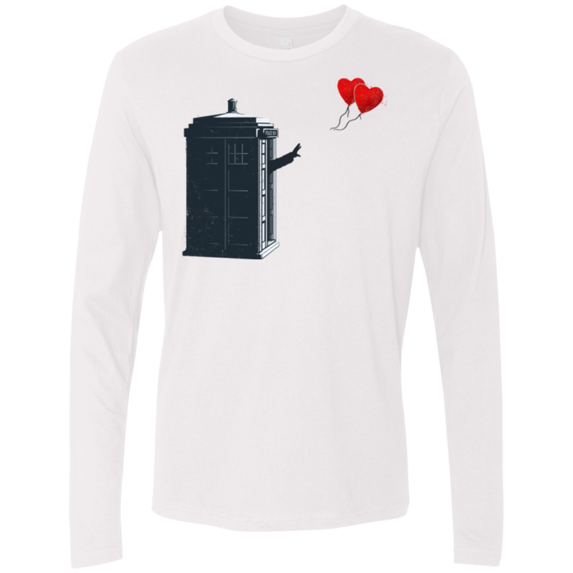 Dr Banksy Heart Balloon Men's Premium Long Sleeve