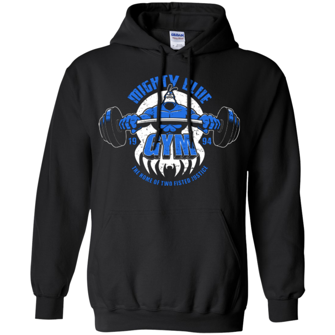 Mighty Blue Gym Pullover Hoodie