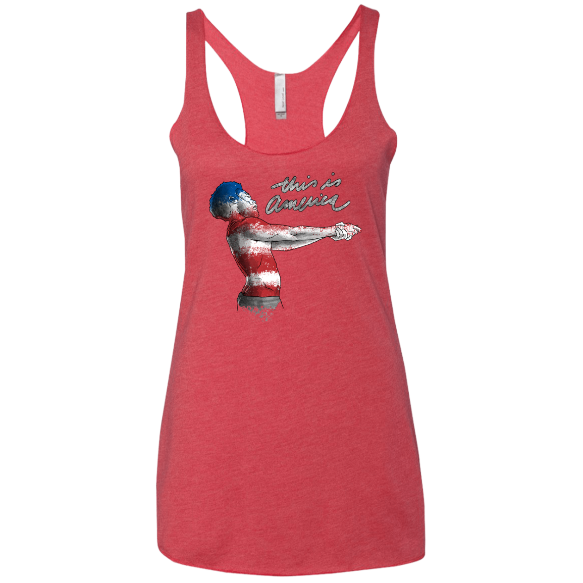 America Women's Triblend Racerback Tank