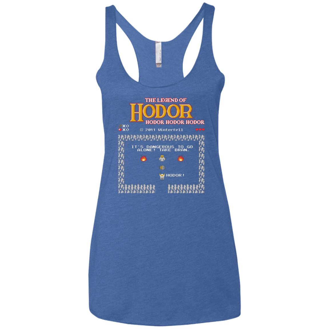 The Legend of Hodor Women's Triblend Racerback Tank
