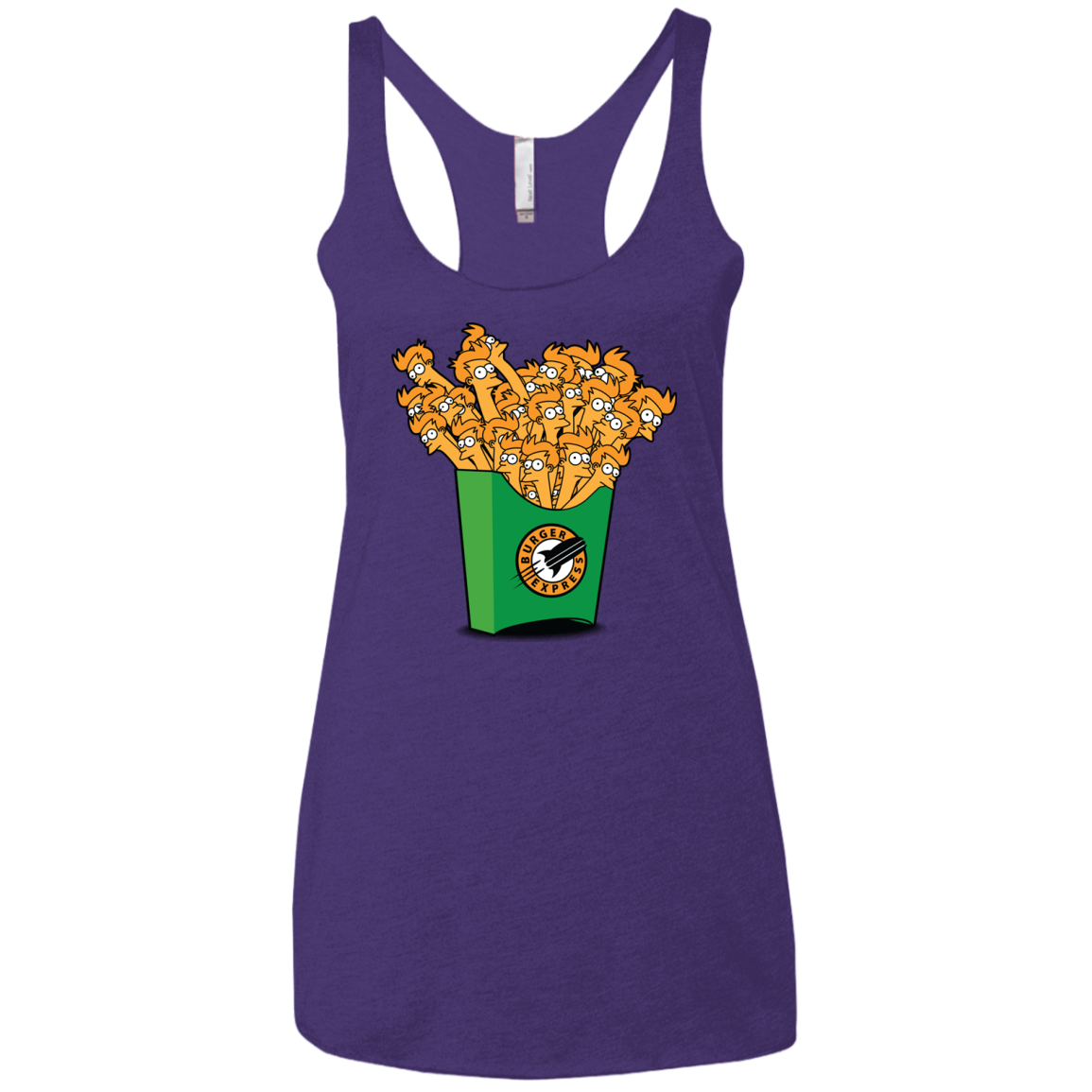 Box of Fries Women's Triblend Racerback Tank
