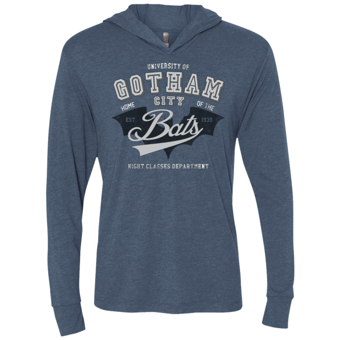 Gotham U Triblend Long Sleeve Hoodie Tee