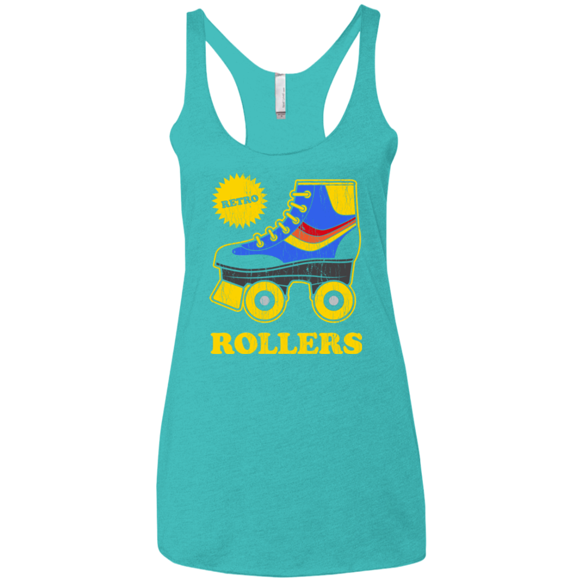 Retro rollers Women's Triblend Racerback Tank