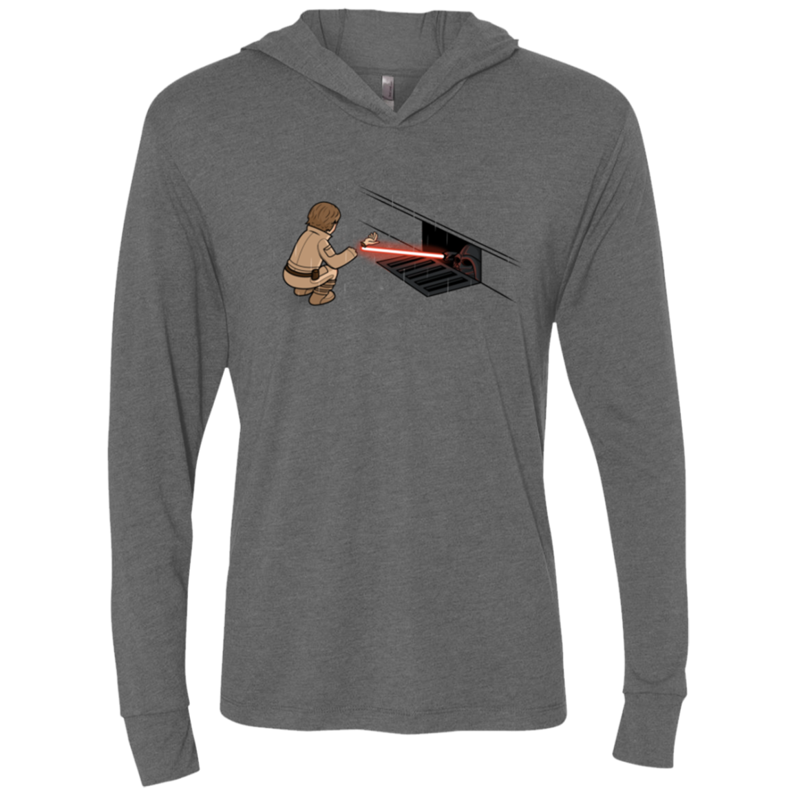 The Dark Sewer Triblend Long Sleeve Hoodie Tee