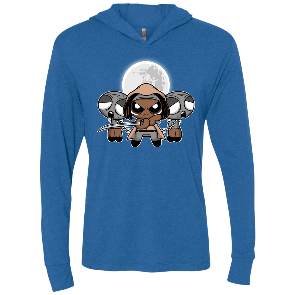 SHUFFLE AND SLICE AND NOT VERY NICE Triblend Long Sleeve Hoodie Tee