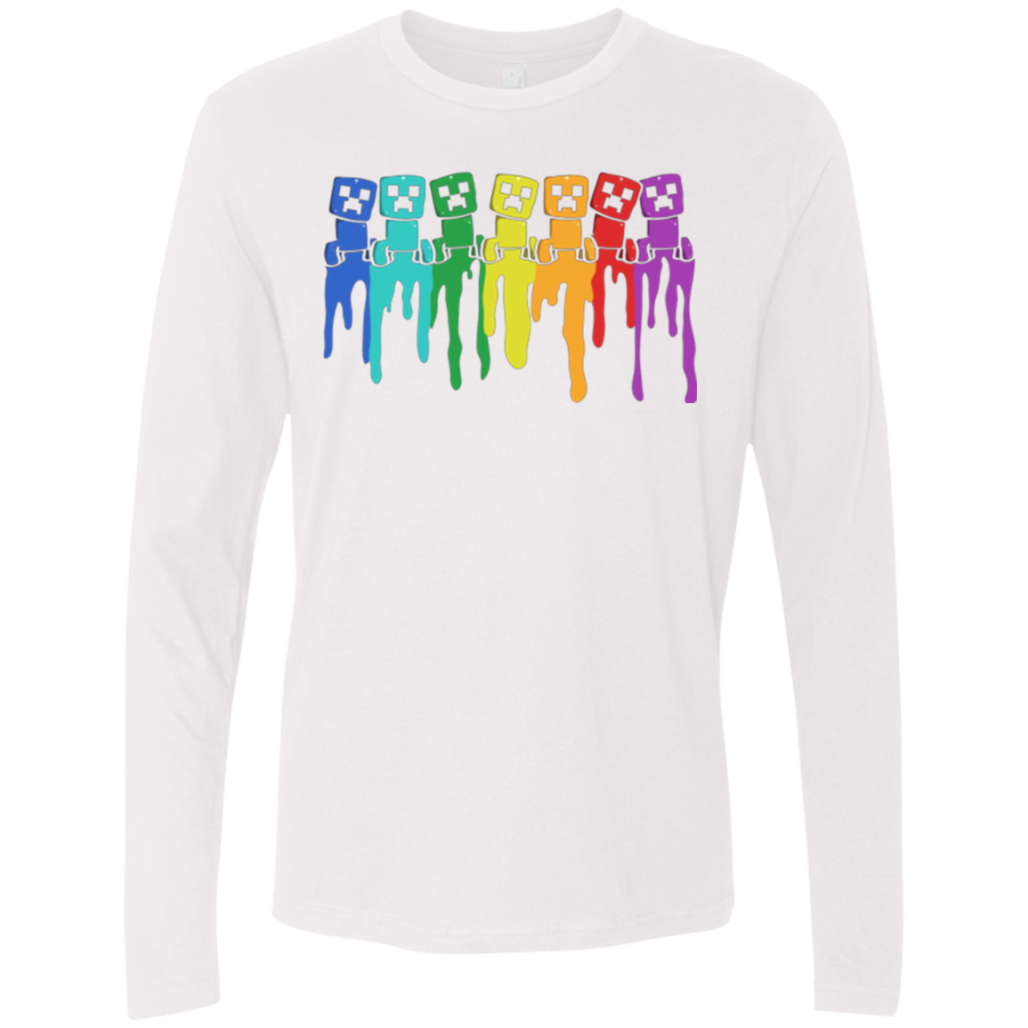 Rainbow Creeps Men's Premium Long Sleeve