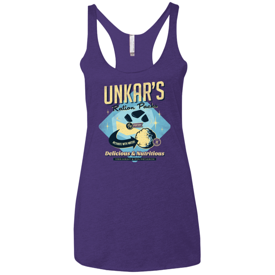 Unkars Ration Packs Women's Triblend Racerback Tank