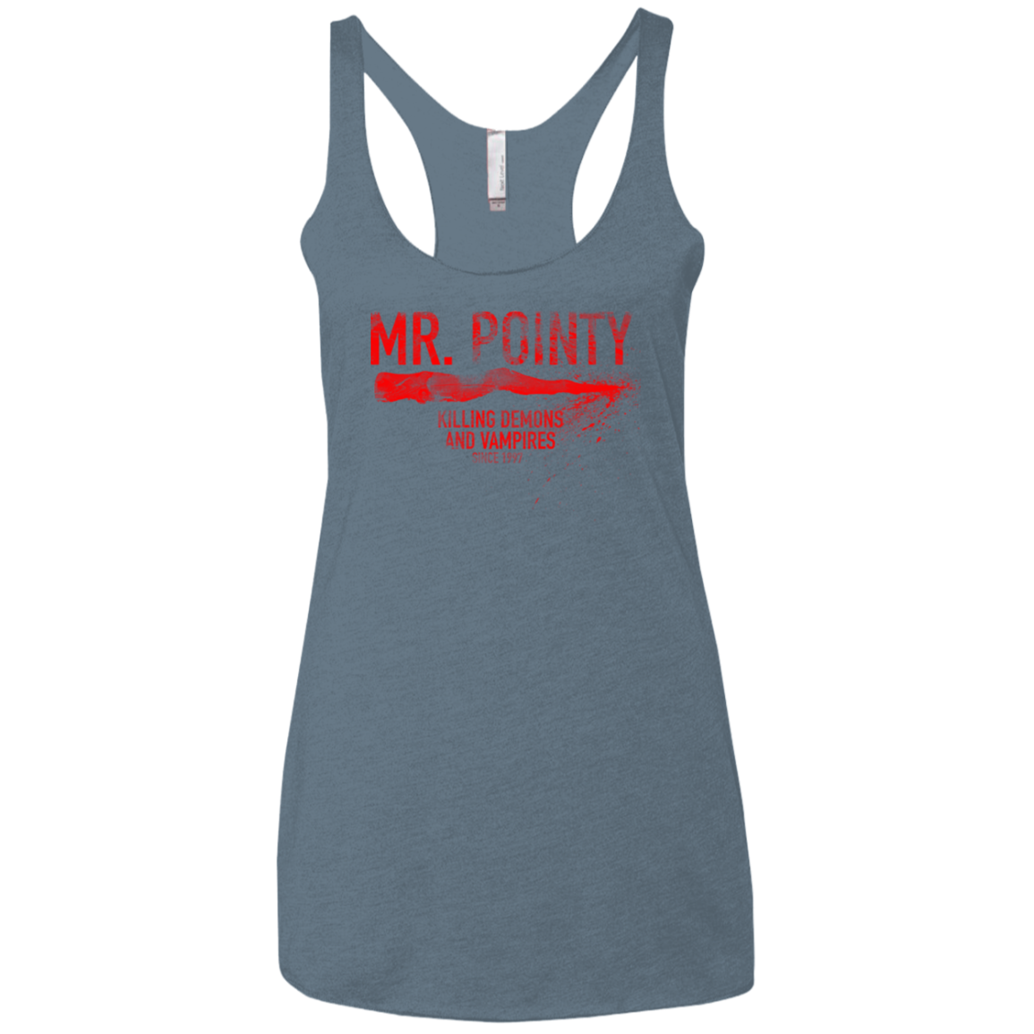 Mr Pointy Women's Triblend Racerback Tank