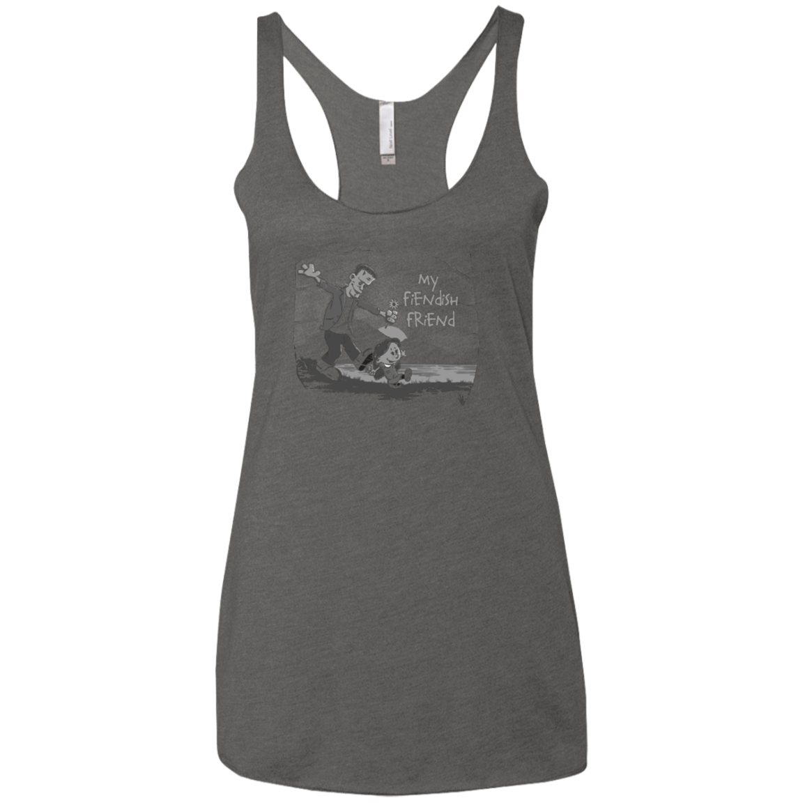 My Fiendish Friend Women's Triblend Racerback Tank