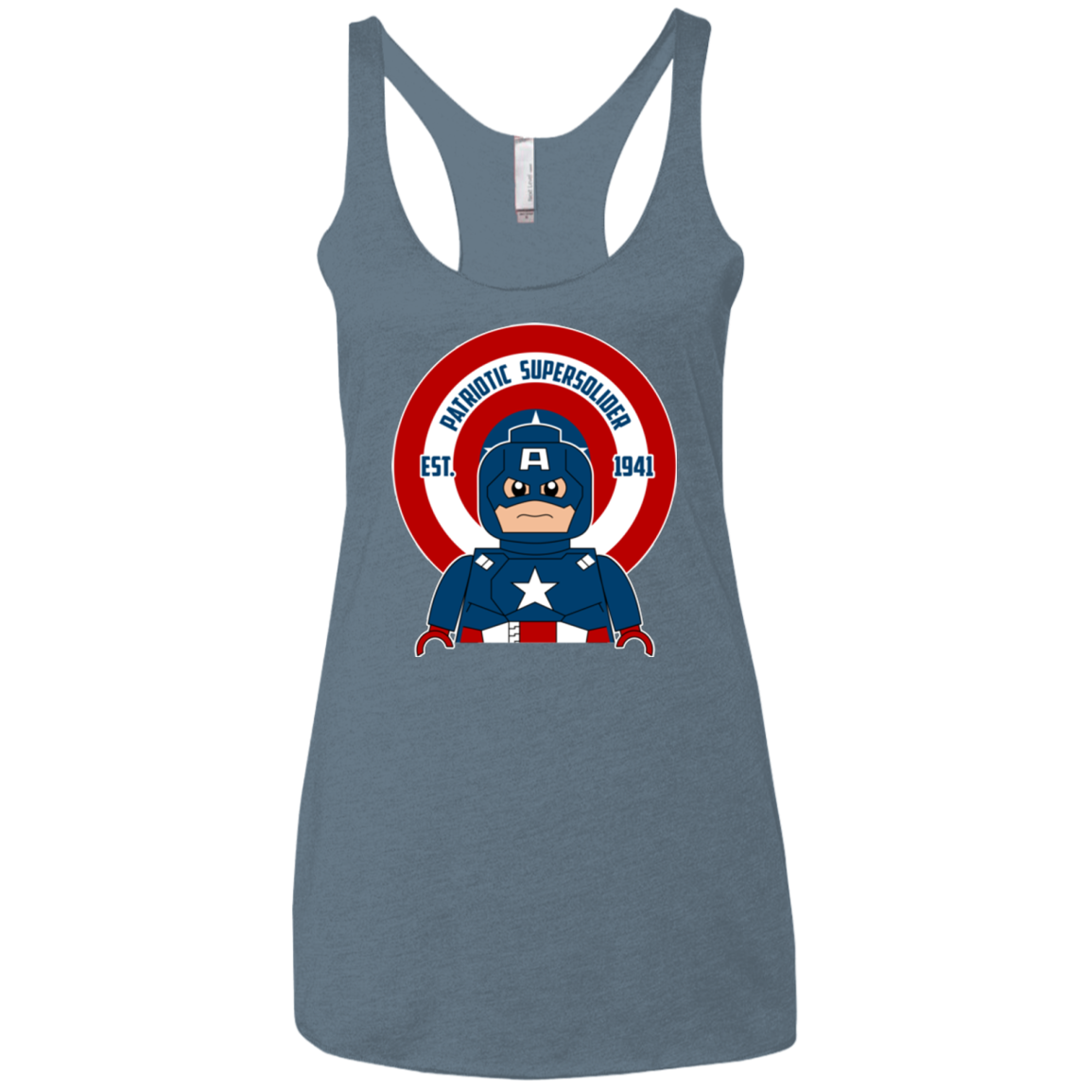 Patriotic Supersoldier Women's Triblend Racerback Tank