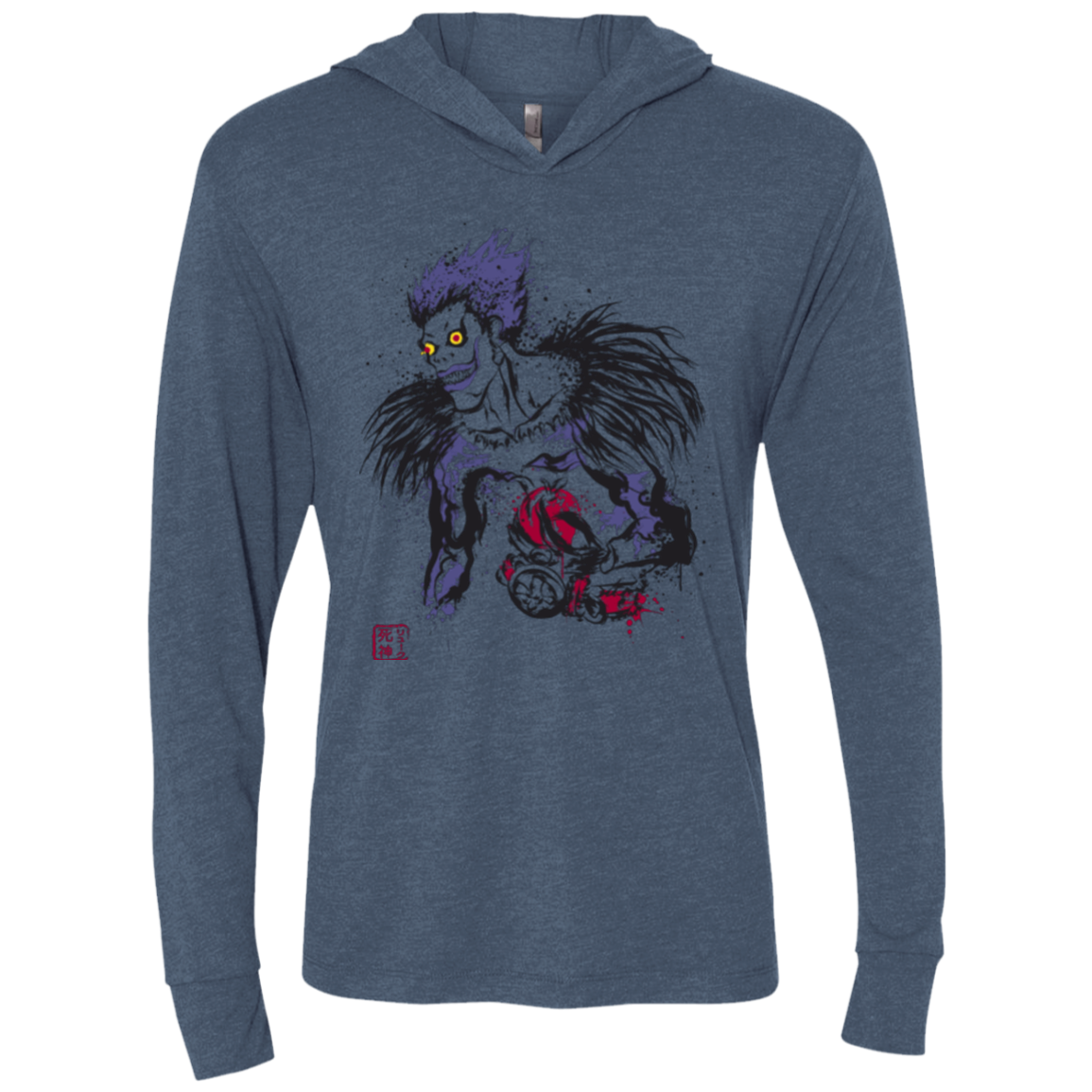 Ink-Ryuk Triblend Long Sleeve Hoodie Tee