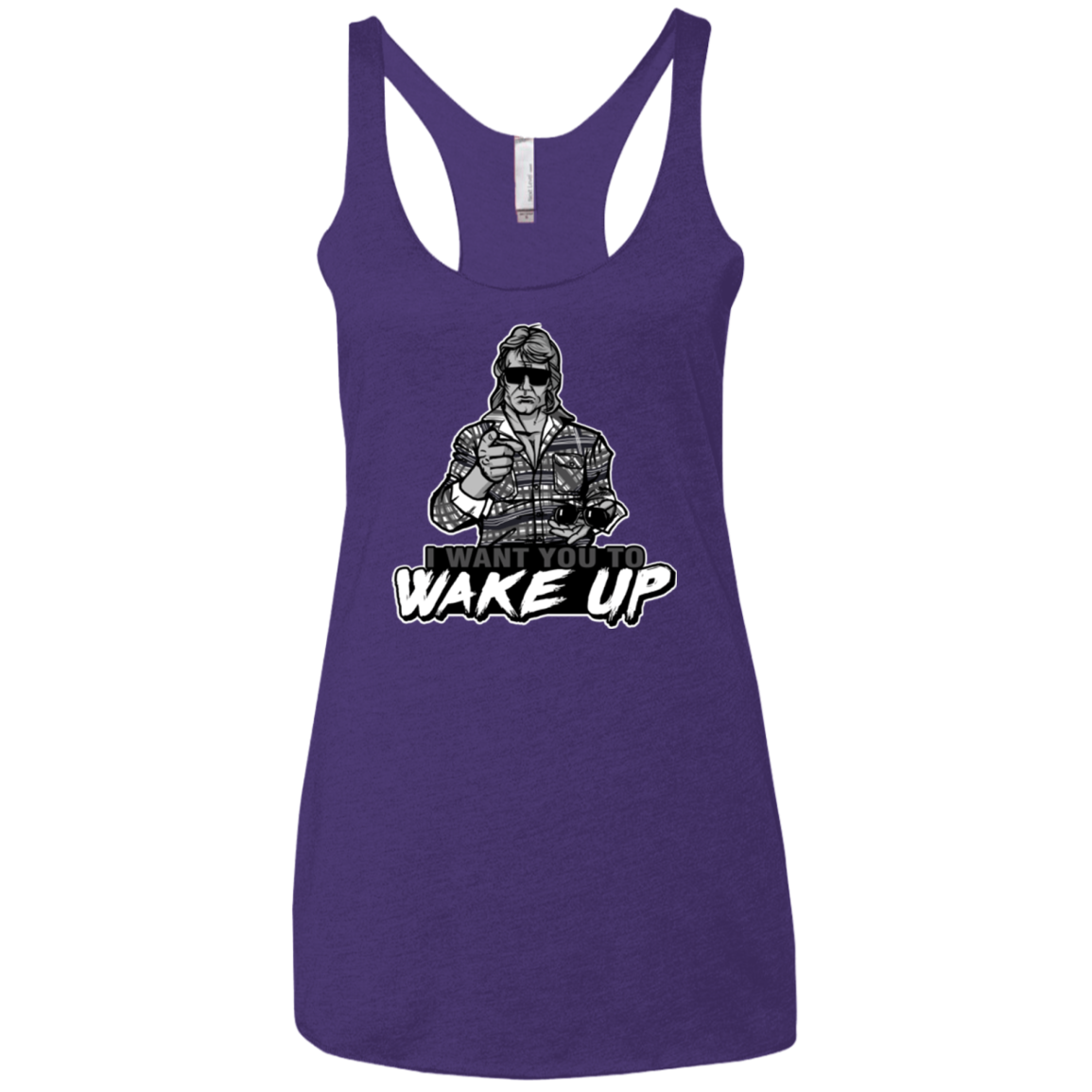 Wake Up Women's Triblend Racerback Tank