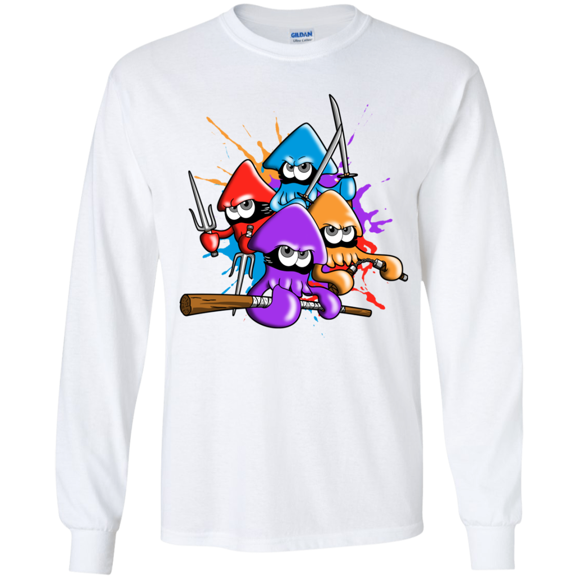 Teenage Mutant Ninja Squids Youth Long Sleeve T-Shirt