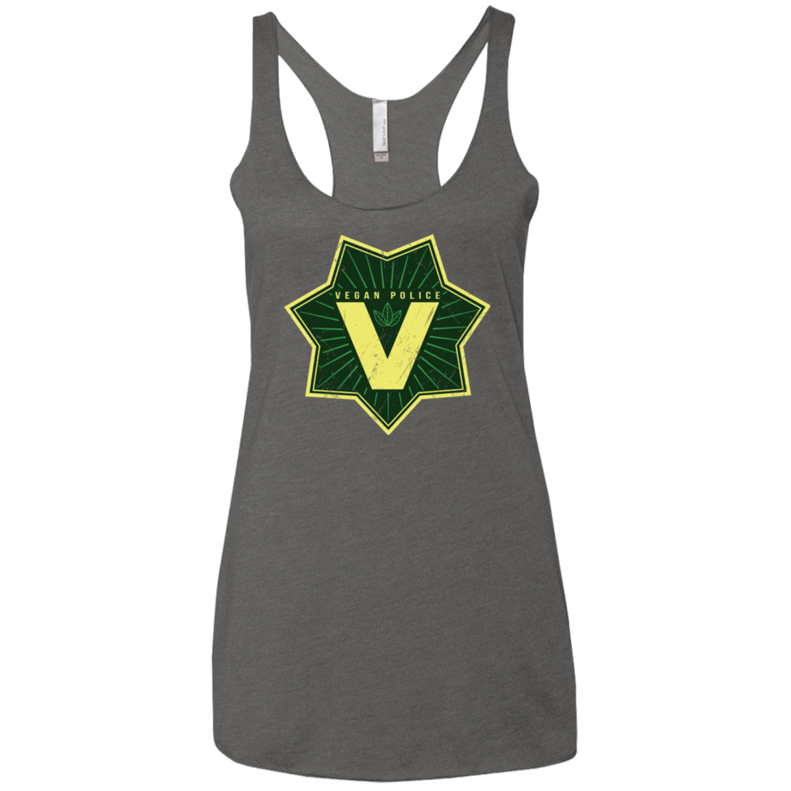 Vegan Police Women's Triblend Racerback Tank