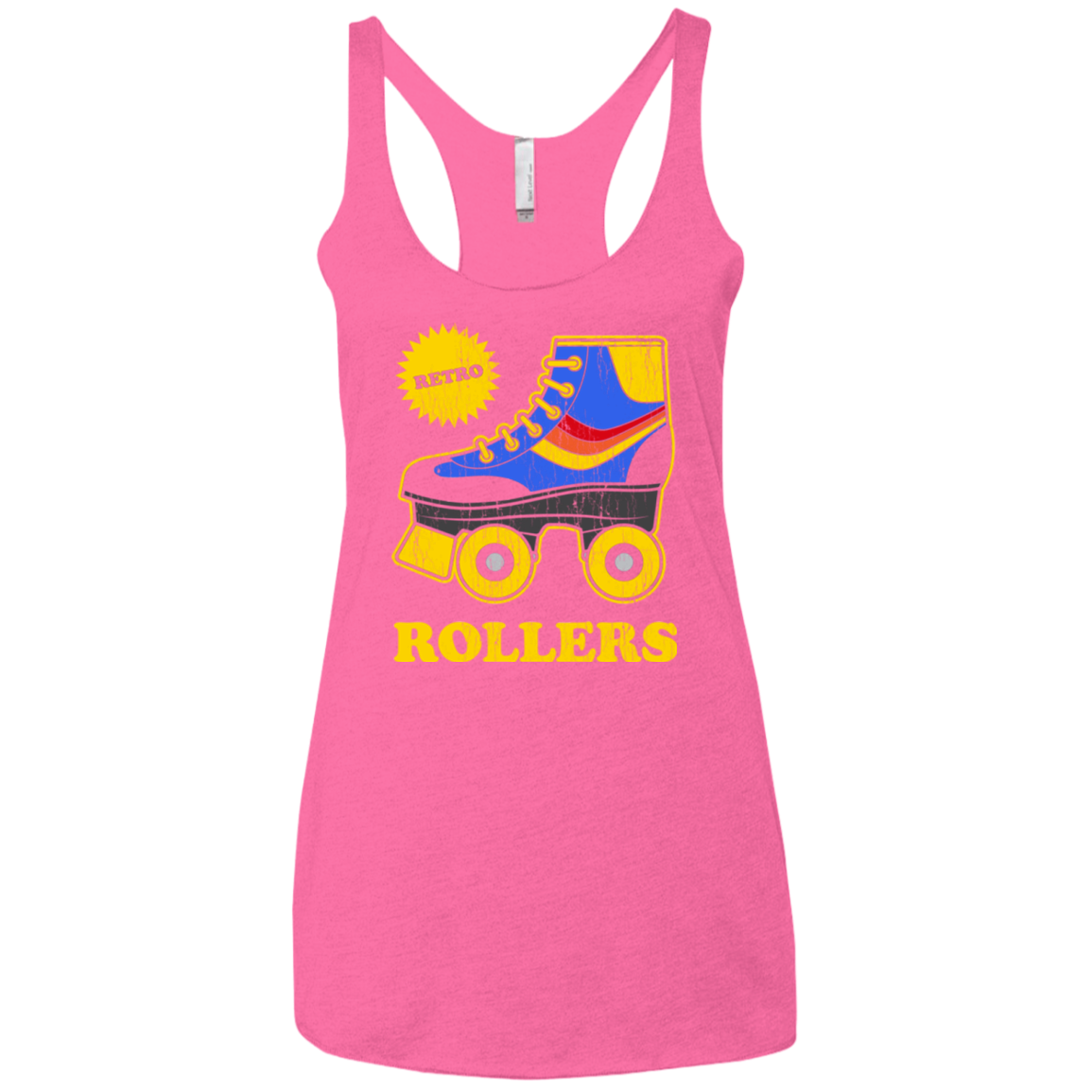 Retro rollers Women's Triblend Racerback Tank