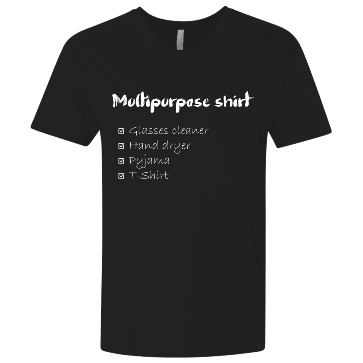 Multipurpose Shirt White ink Men's Premium V-Neck