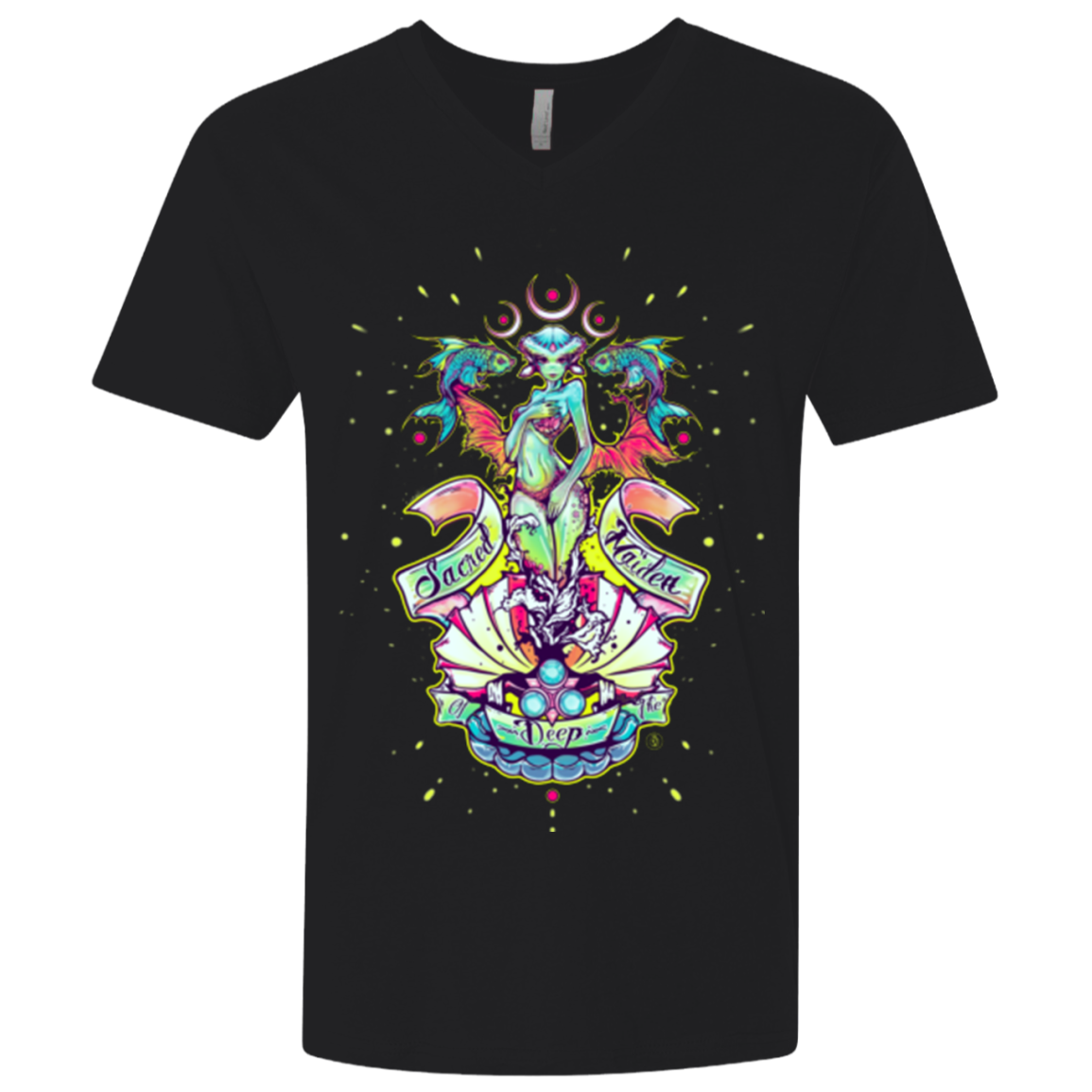 Sacred Maiden of the Deep Men's Premium V-Neck