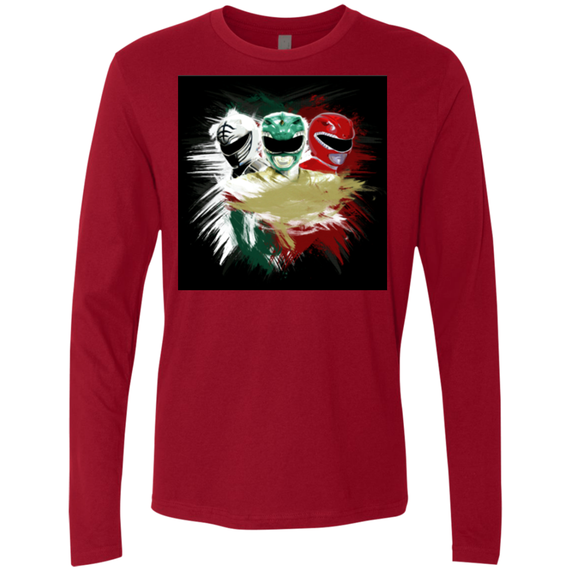 White Green Red Men's Premium Long Sleeve