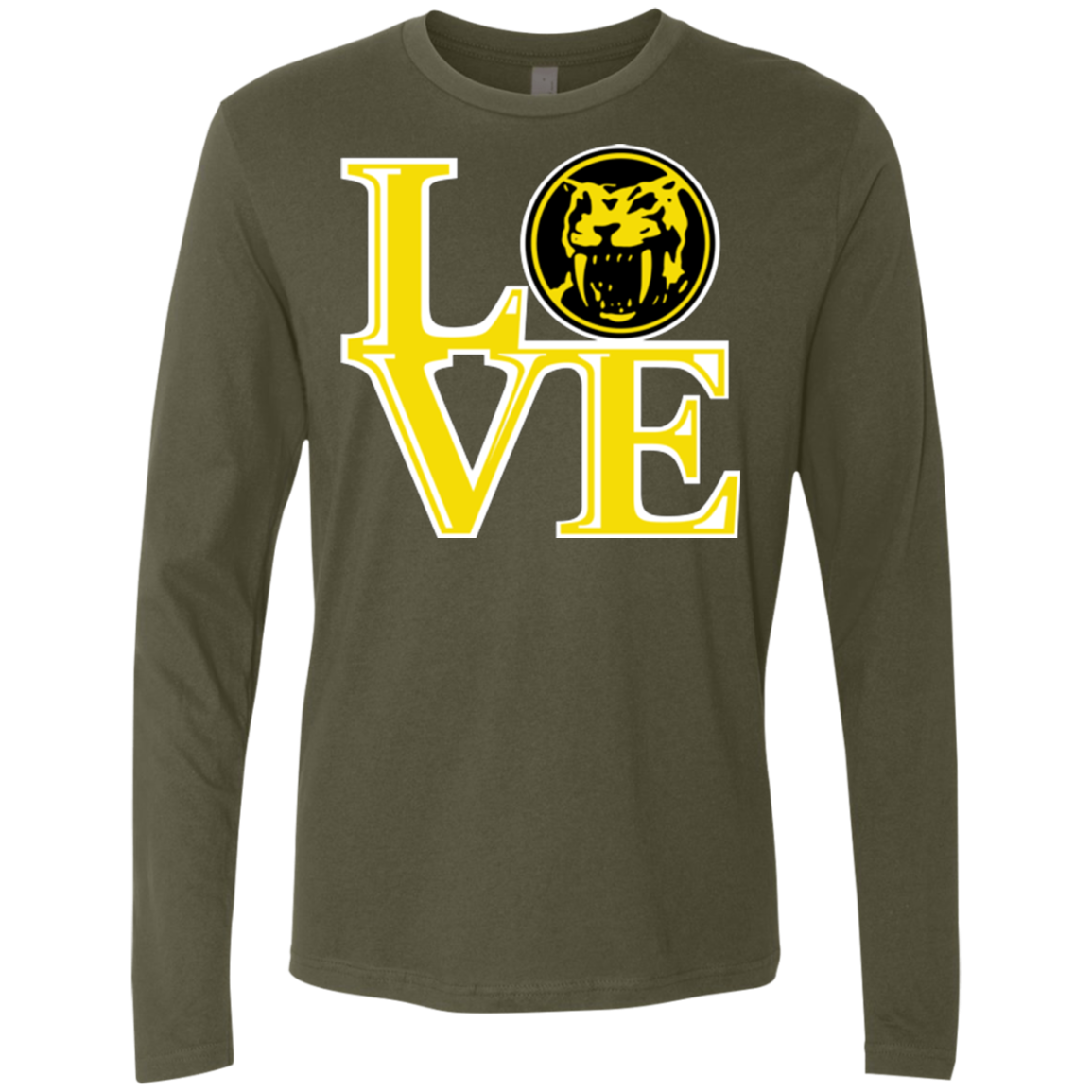 Yellow Ranger LOVE Men's Premium Long Sleeve