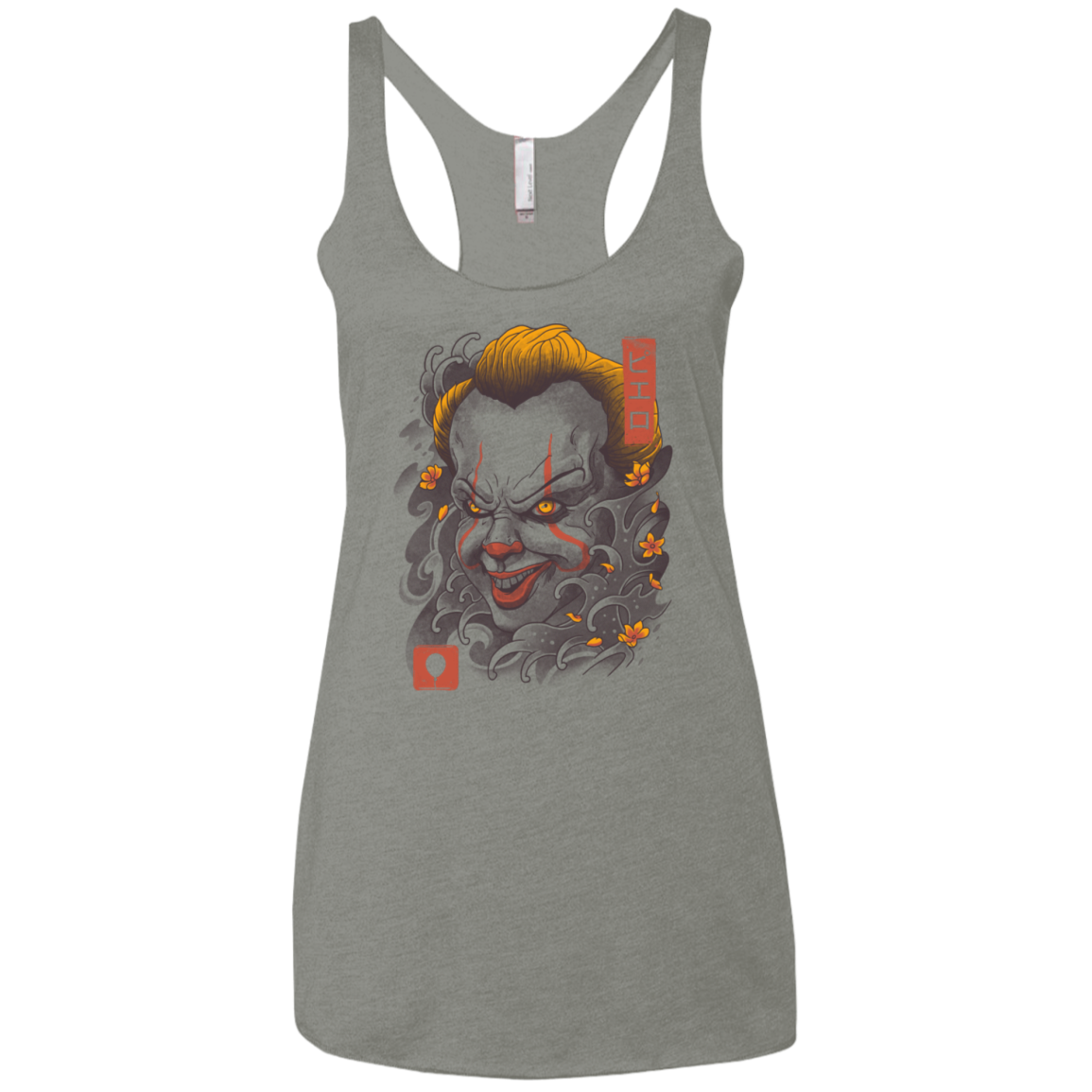 Oni Clown Mask Women's Triblend Racerback Tank