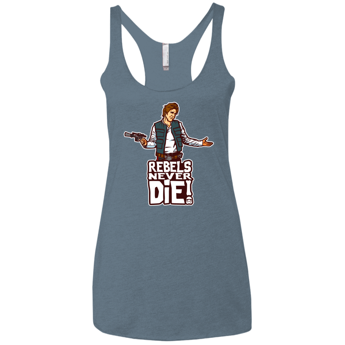 Rebels Never Die Women's Triblend Racerback Tank