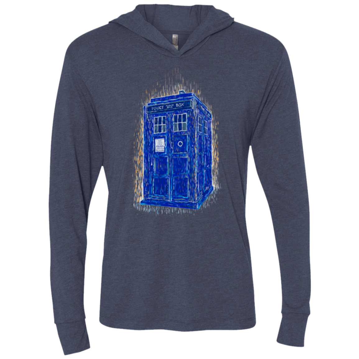 Woodcutardis Triblend Long Sleeve Hoodie Tee