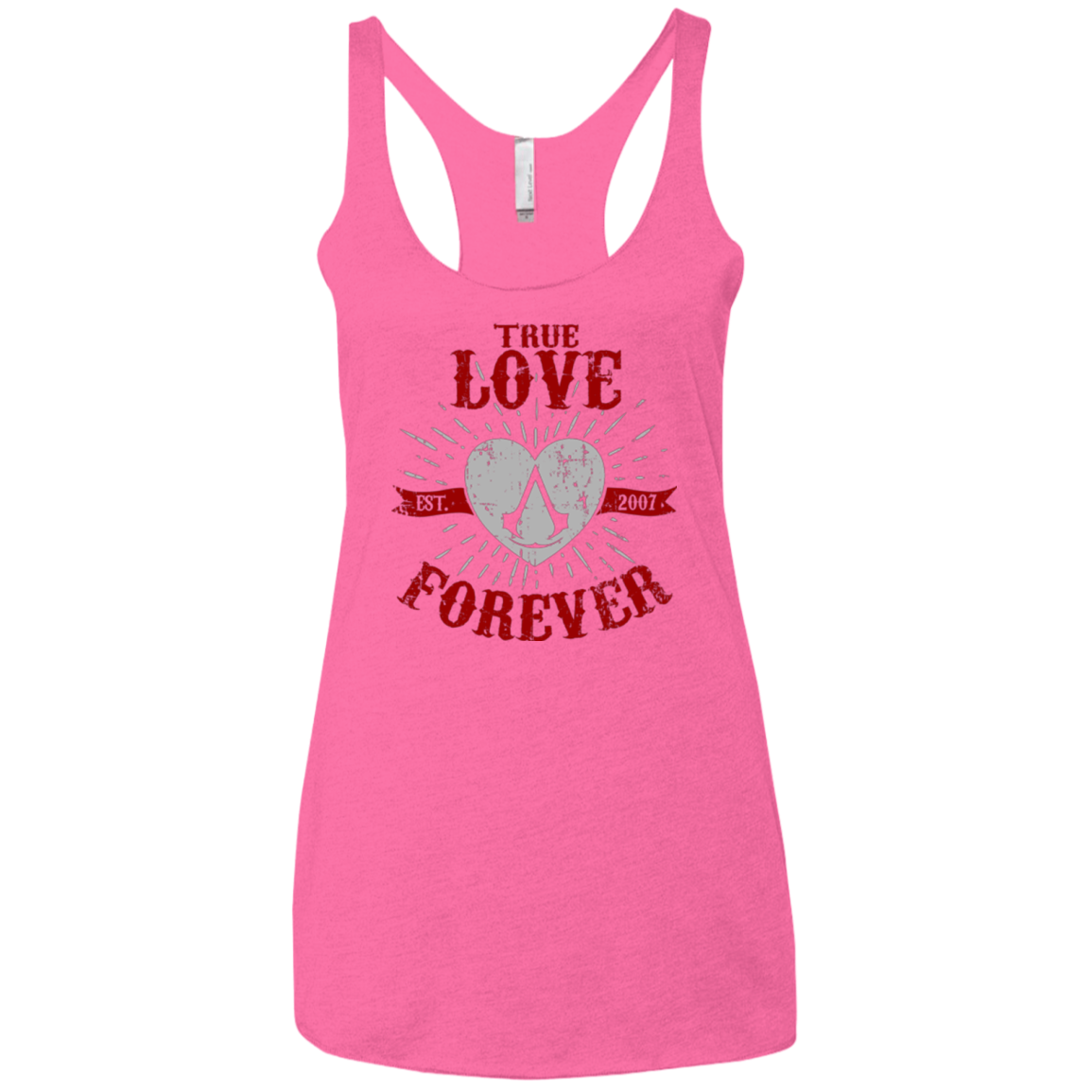 True Love Forever Assasin Women's Triblend Racerback Tank