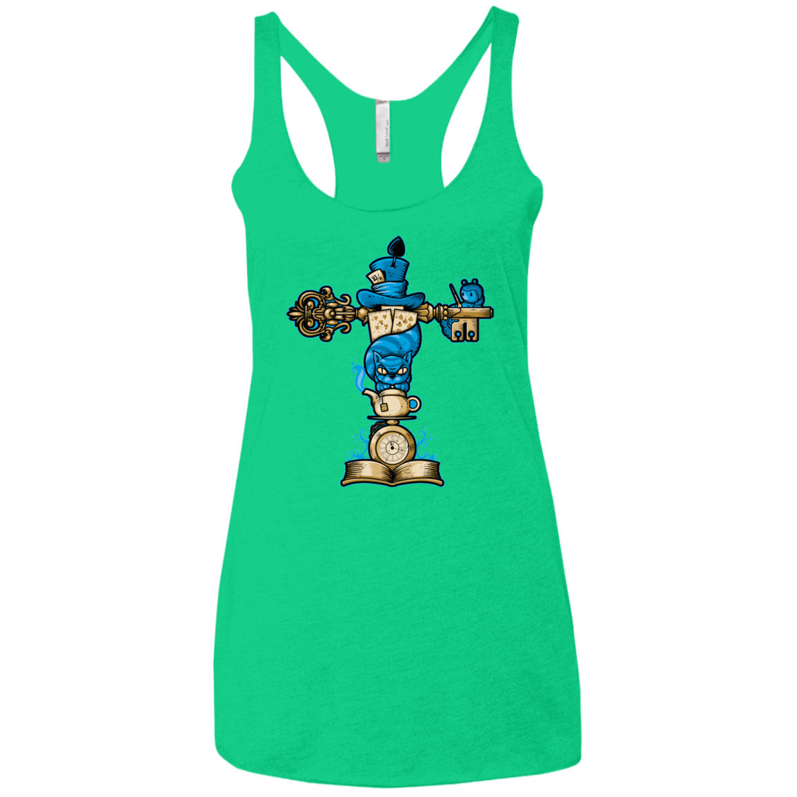 Wonderland Totem Women's Triblend Racerback Tank