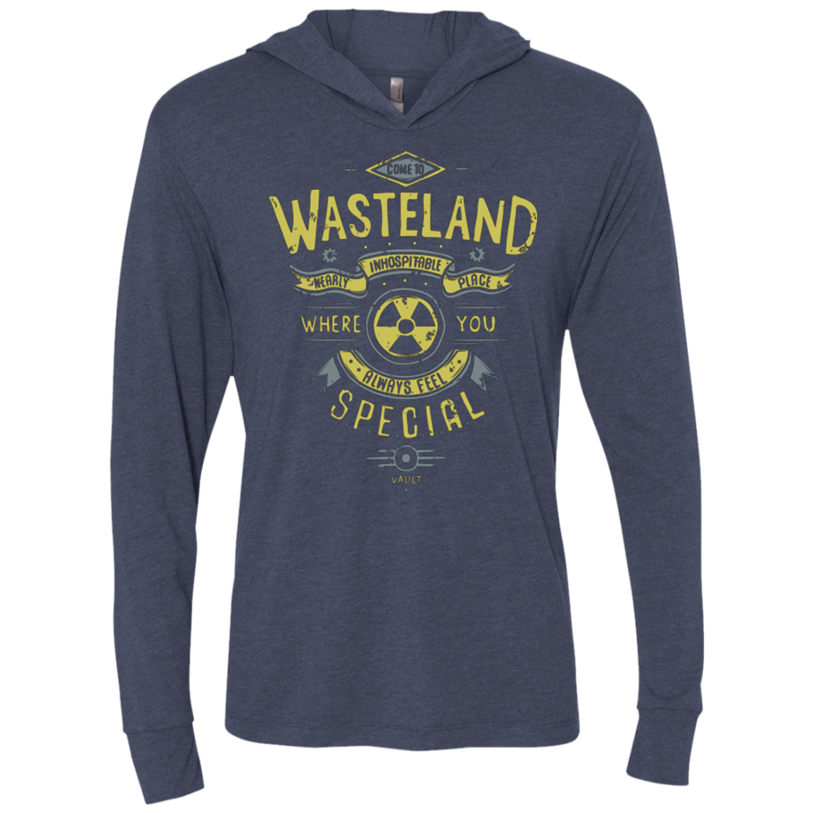 Come to wasteland Triblend Long Sleeve Hoodie Tee