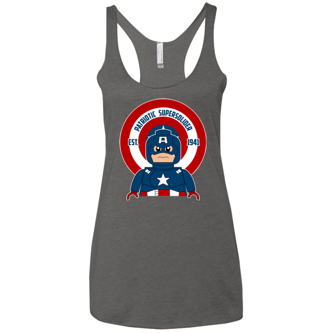 Patriotic Supersoldier Women's Triblend Racerback Tank