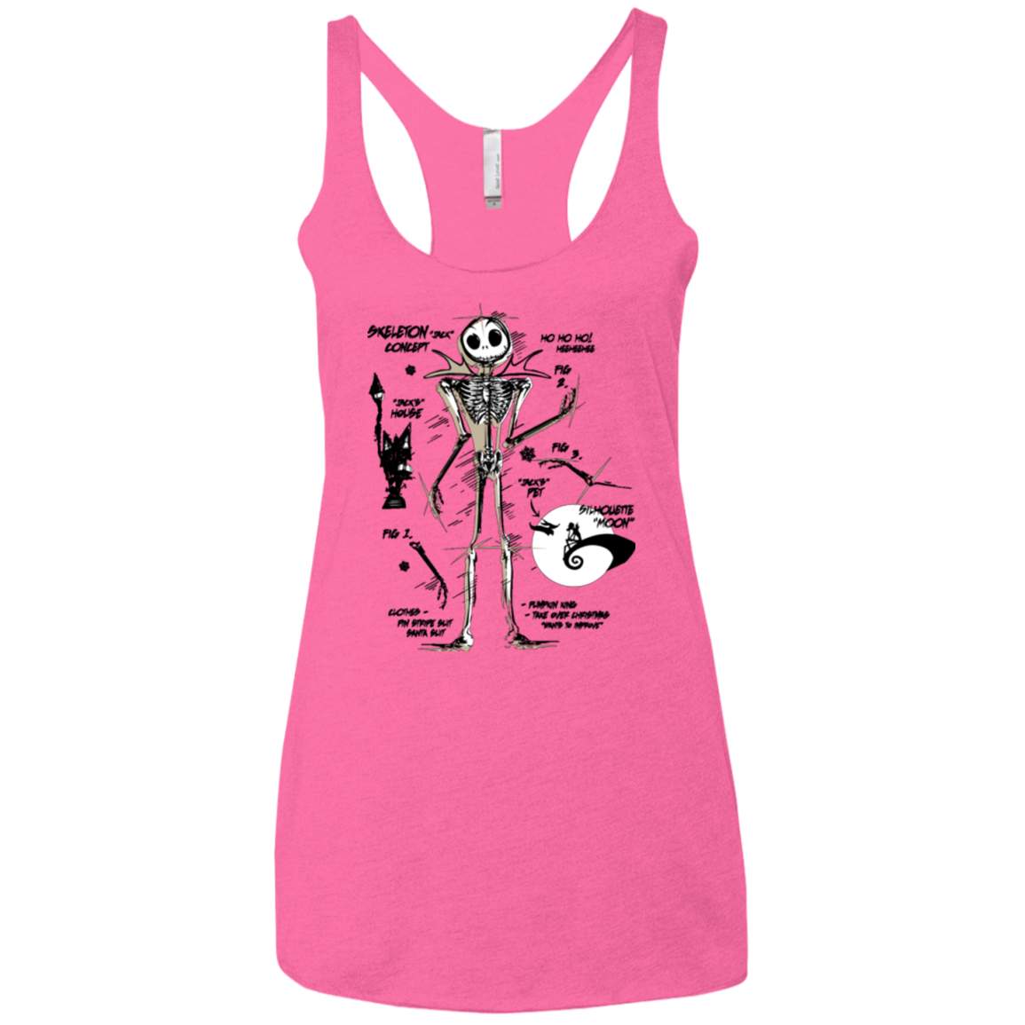 Skeleton Concept Women's Triblend Racerback Tank
