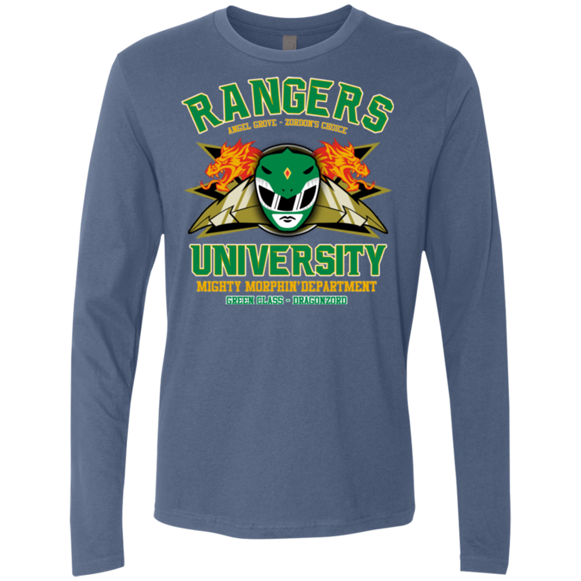 Rangers U Green Ranger Men's Premium Long Sleeve