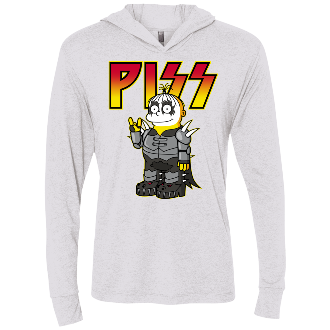 Piss Triblend Long Sleeve Hoodie Tee