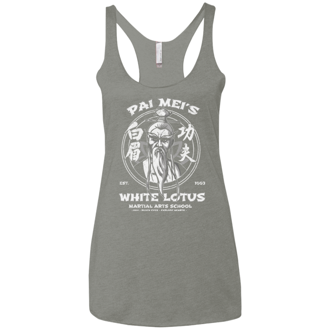 White Lotus Women's Triblend Racerback Tank