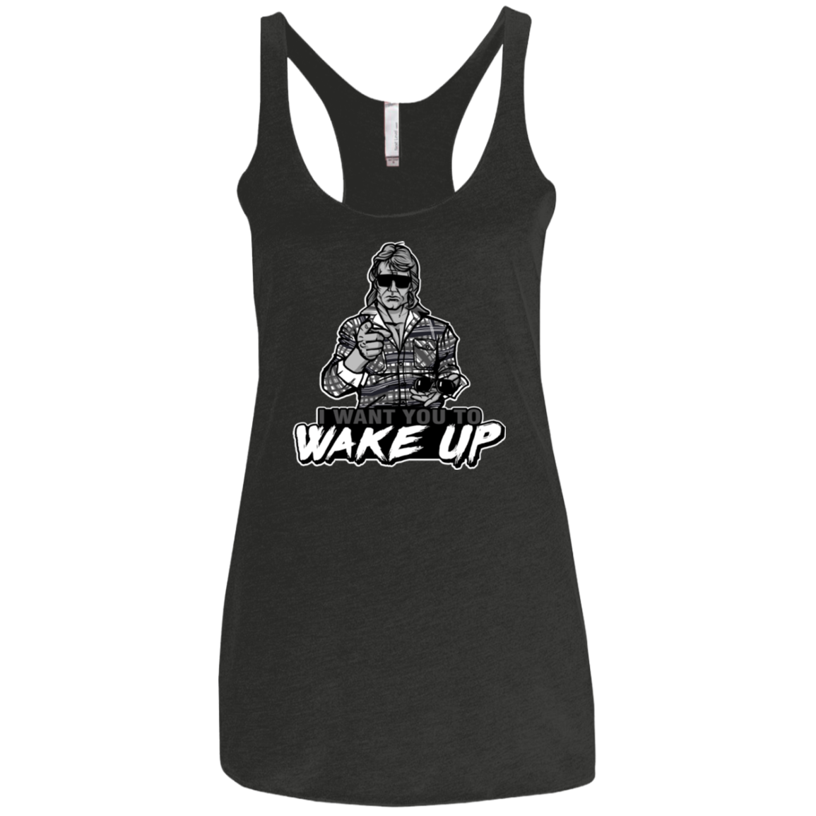 Wake Up Women's Triblend Racerback Tank