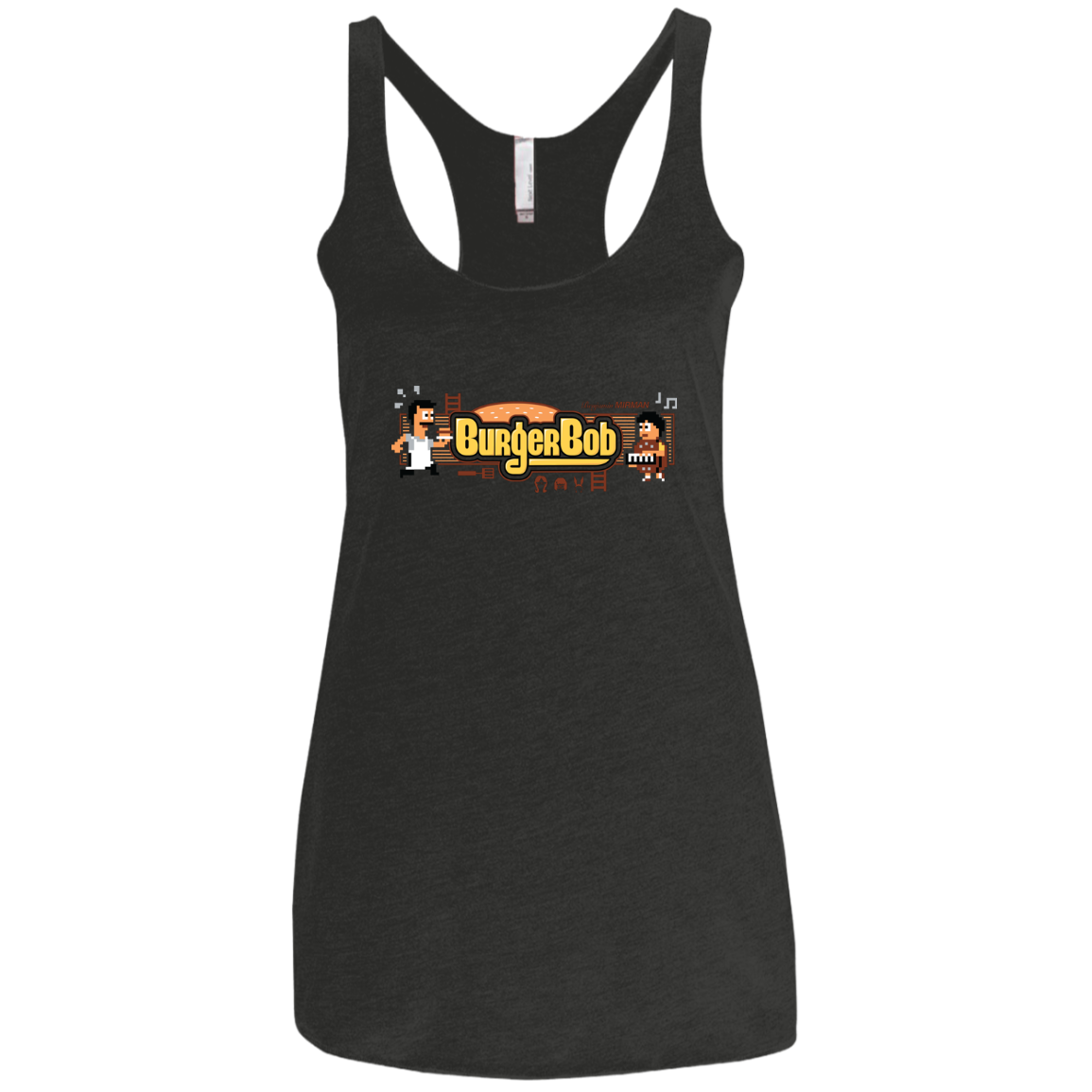 Burger Bob Women's Triblend Racerback Tank