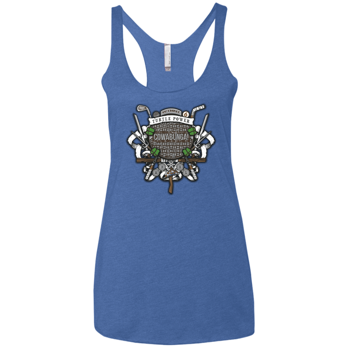 Turtle Power! Women's Triblend Racerback Tank