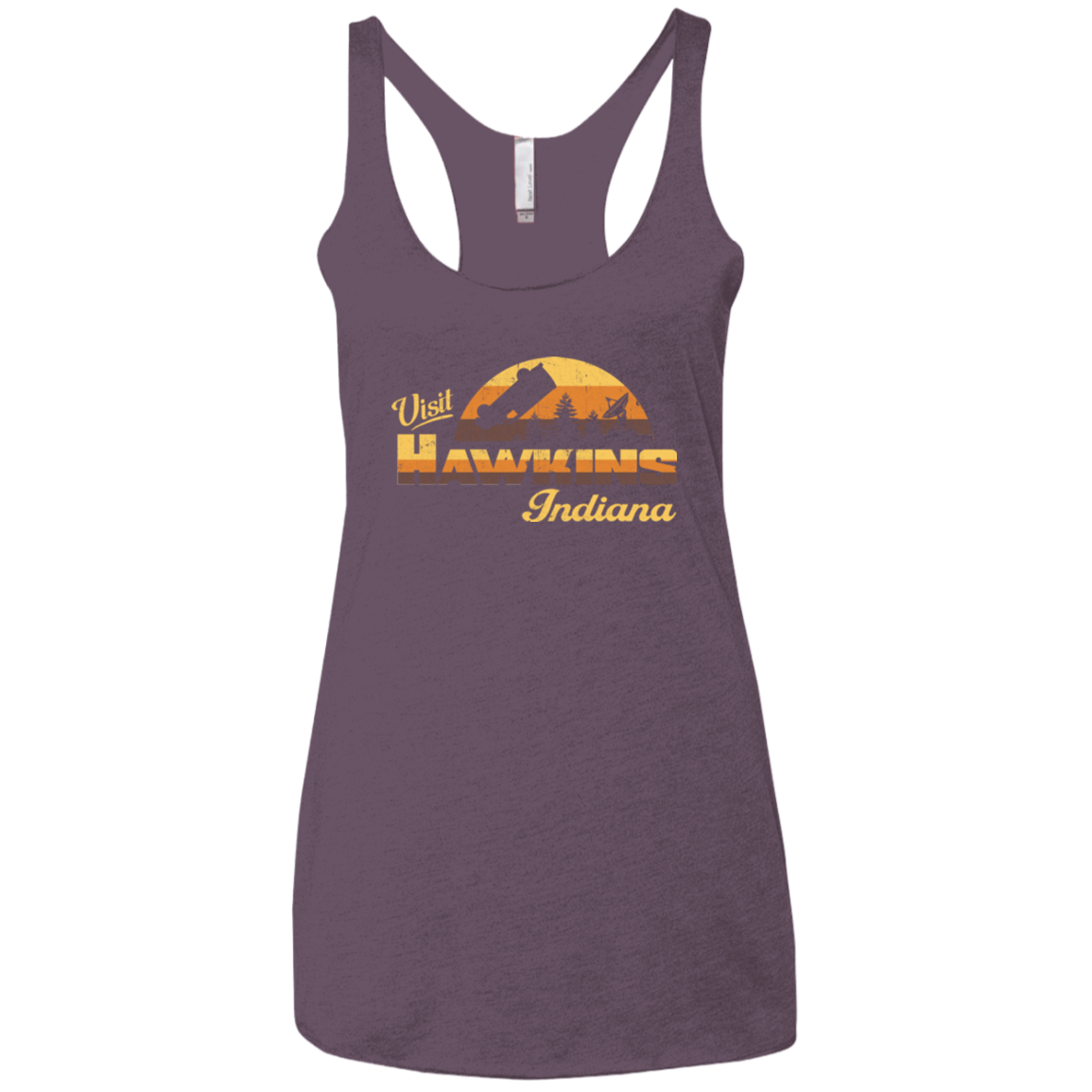Visit Hawkins Women's Triblend Racerback Tank