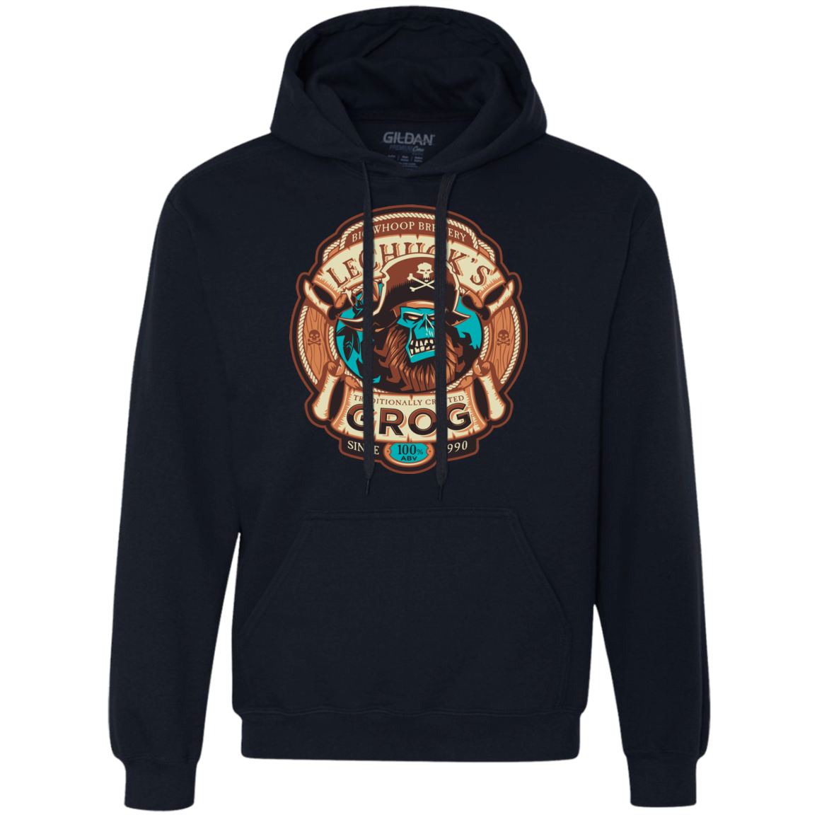 Ghost Pirate Grog Nmns Premium Fleece Hoodie
