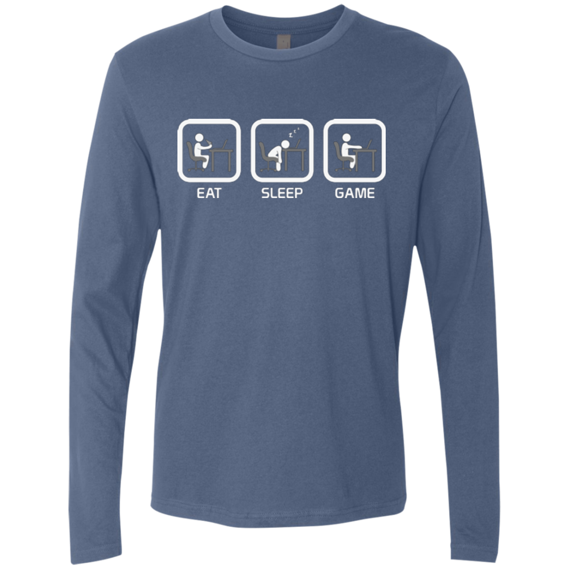 Eat Sleep Game PC Men's Premium Long Sleeve