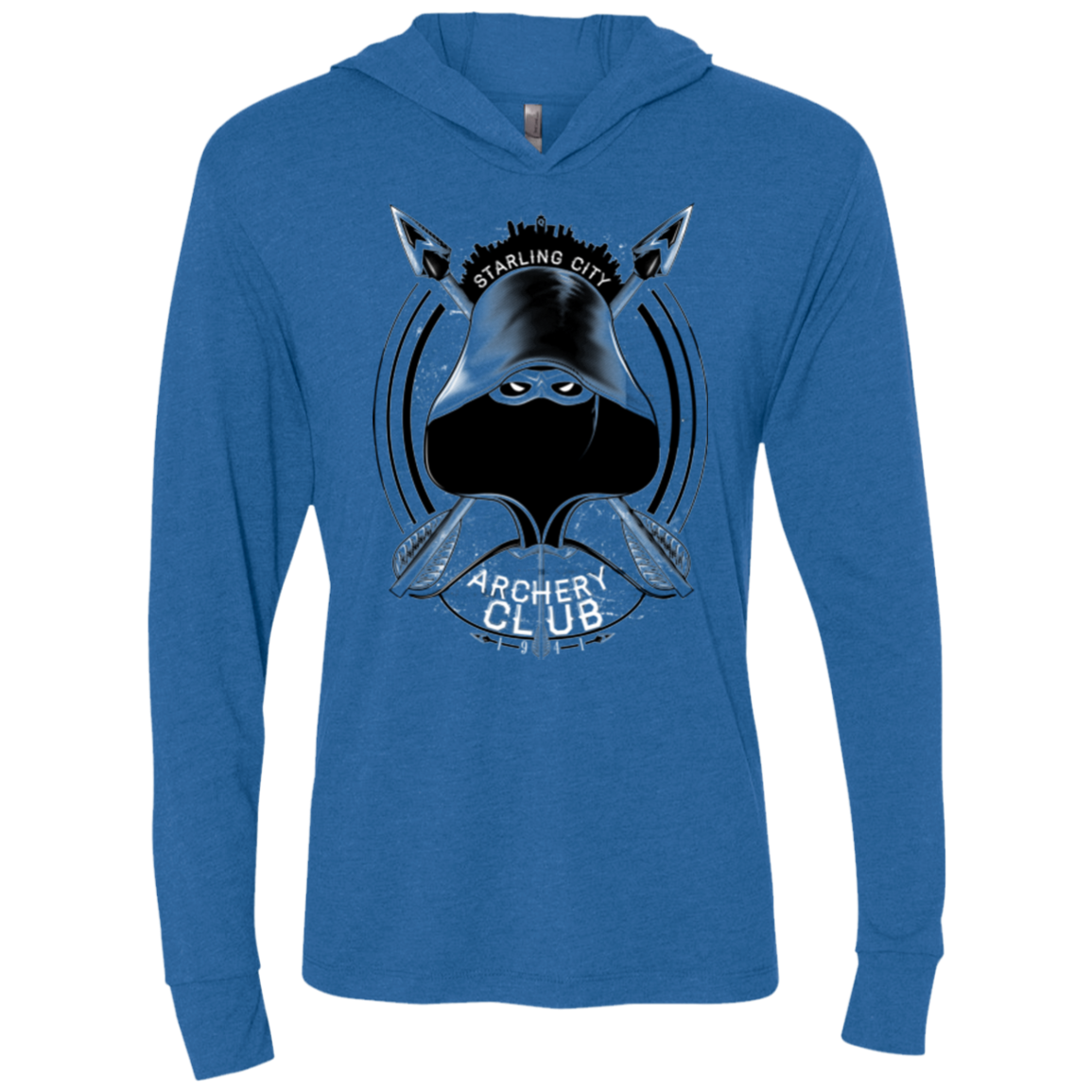 Archery Club Triblend Long Sleeve Hoodie Tee