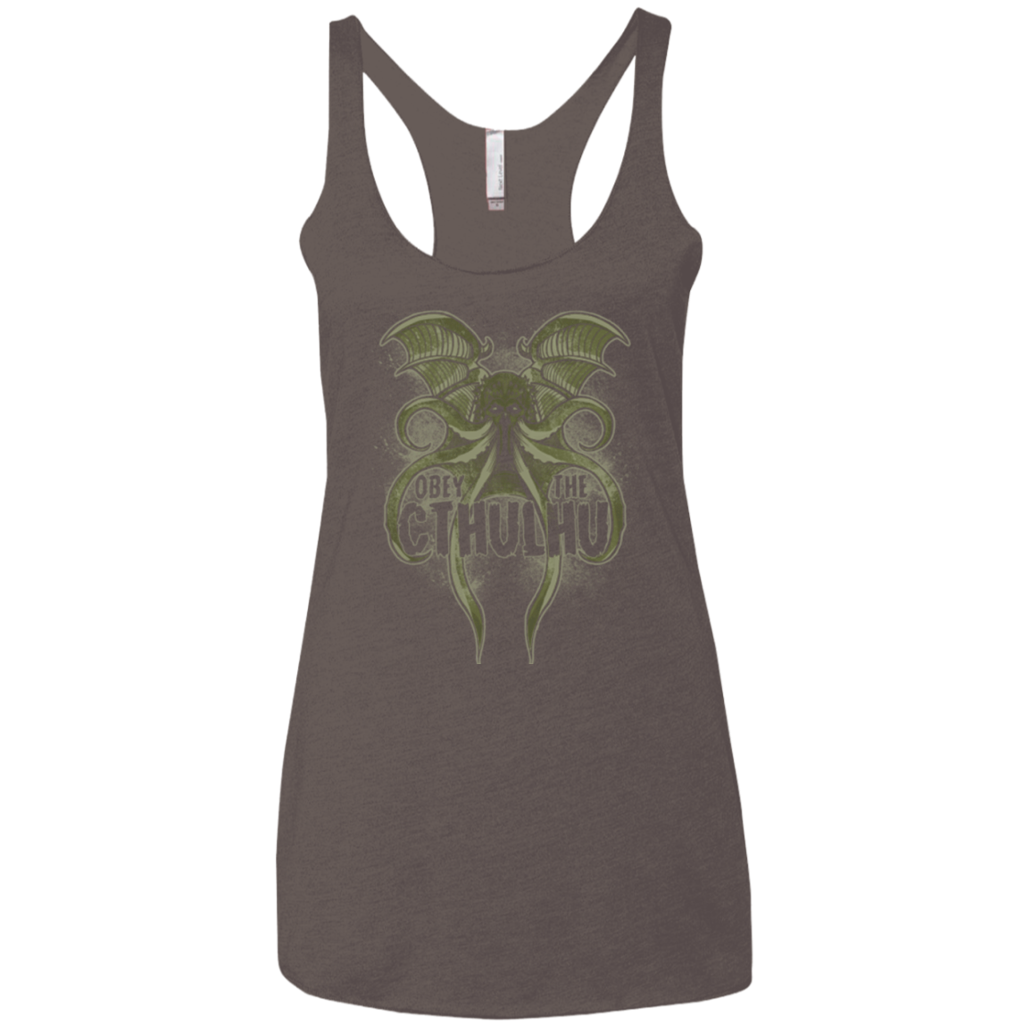 Obey the Cthulhu Women's Triblend Racerback Tank