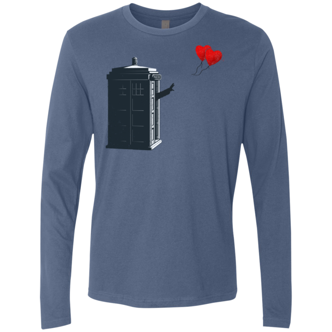 Dr Banksy Heart Balloon Men's Premium Long Sleeve
