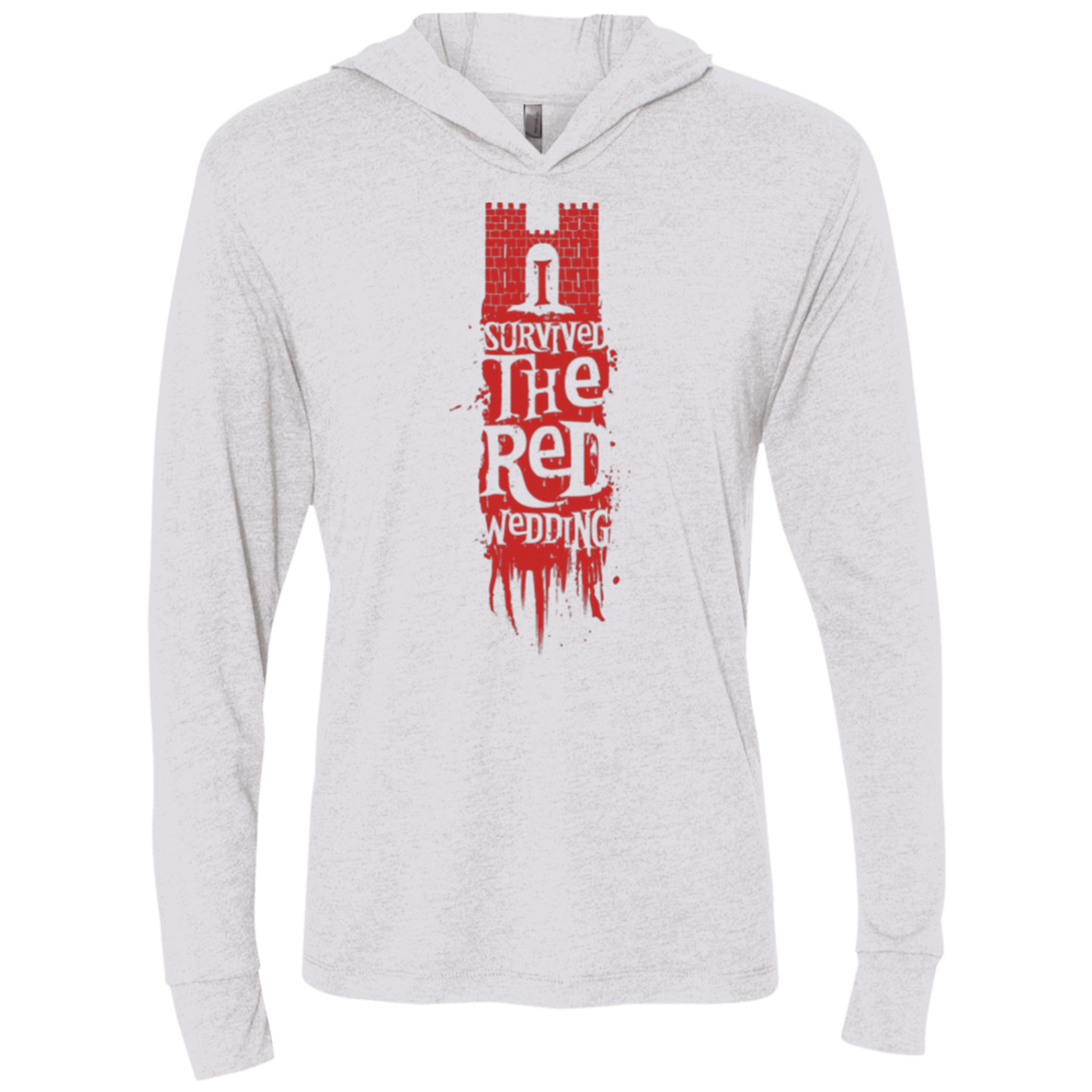 I Survived the Red Wedding Triblend Long Sleeve Hoodie Tee