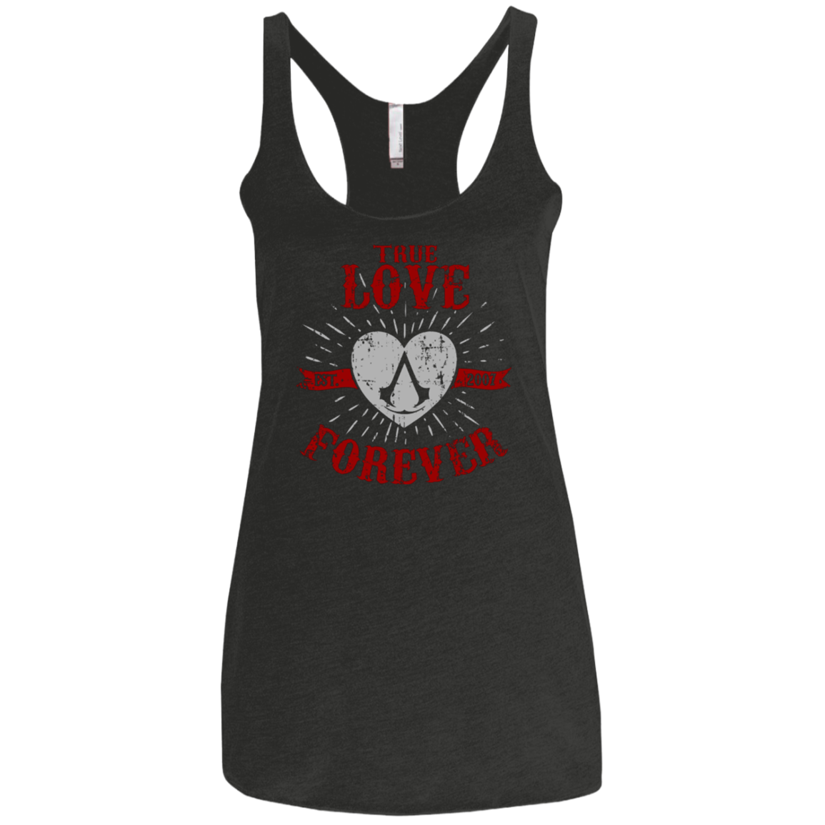 True Love Forever Assasin Women's Triblend Racerback Tank