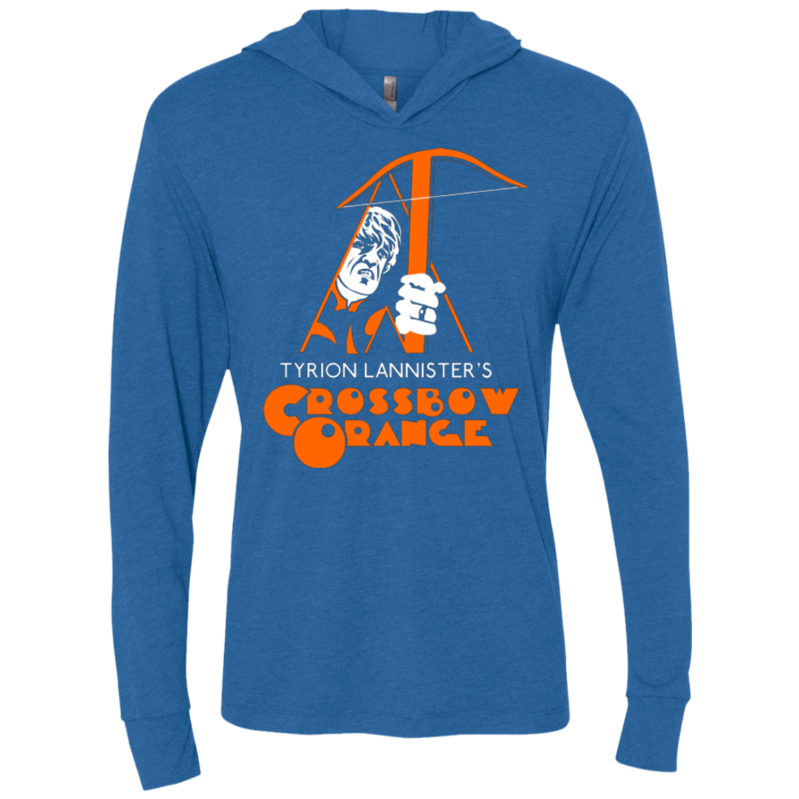 Crossbow Orange Triblend Long Sleeve Hoodie Tee