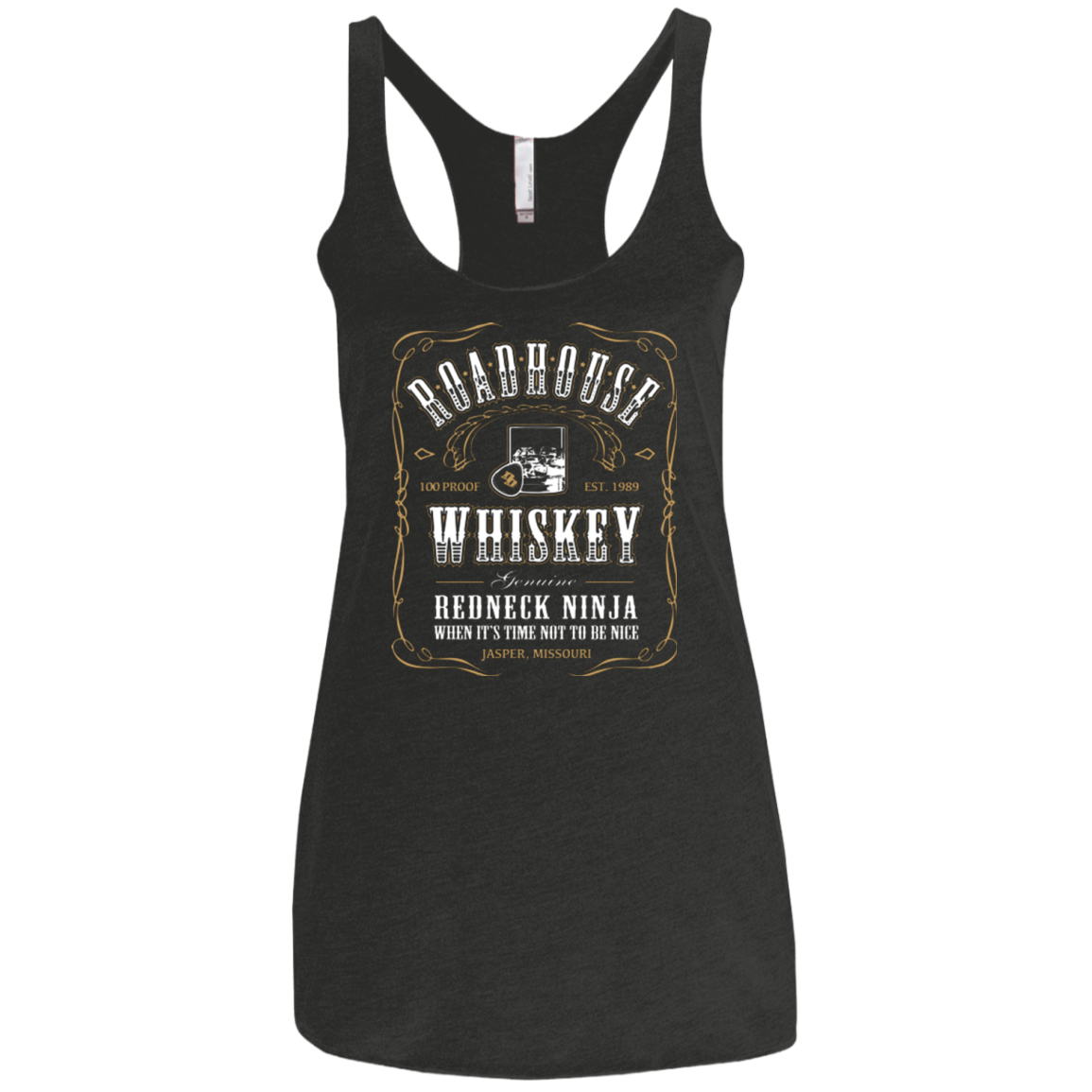 Road House Whiskey Women's Triblend Racerback Tank