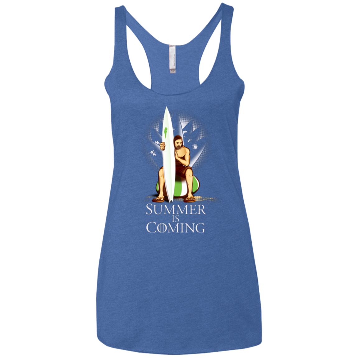 Summer is Coming Women's Triblend Racerback Tank