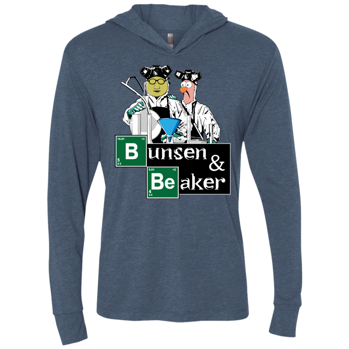 Bunsen & Beaker Triblend Long Sleeve Hoodie Tee